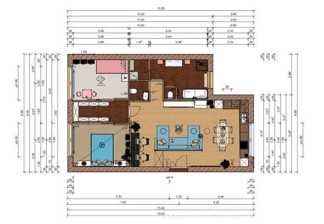 Méretezett berendezési terv